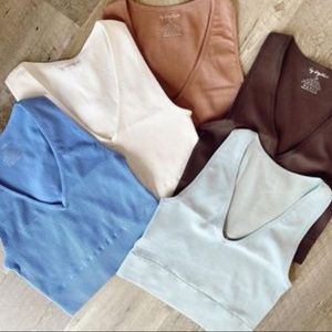 NWOT light blue ribbed seamless tank size small